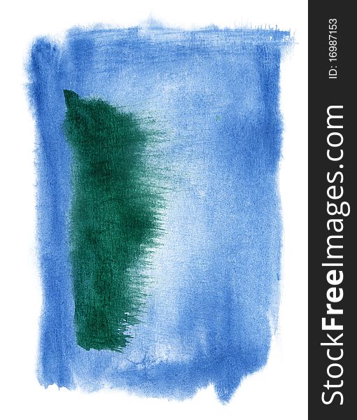 Abstract blue and green watercolor background. Abstract blue and green watercolor background