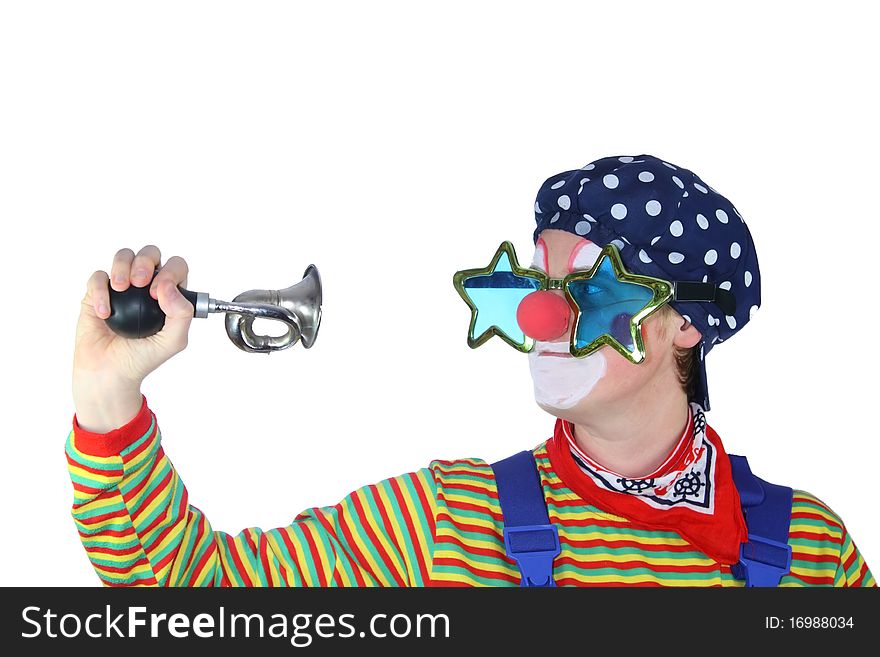Clown with bicycle Horn