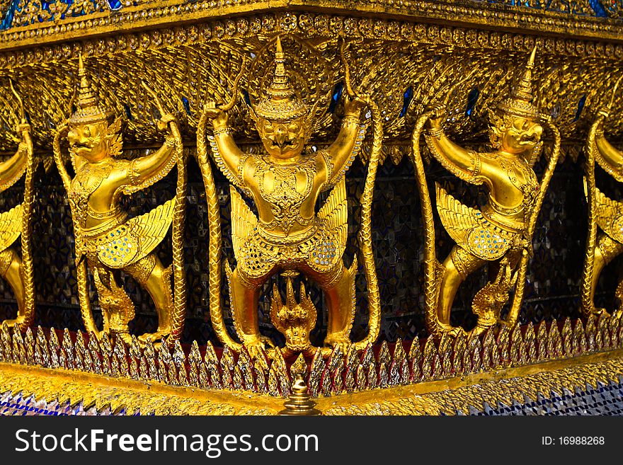 Garuda statue in the temple,bangkok thailand