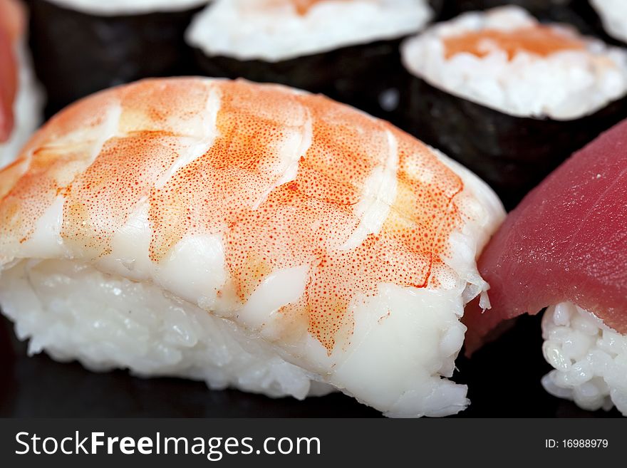 Japan traditional food - diferent sushi