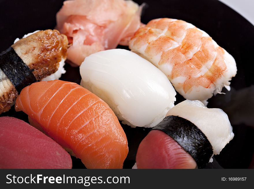 Japan traditional food - diferent sushi