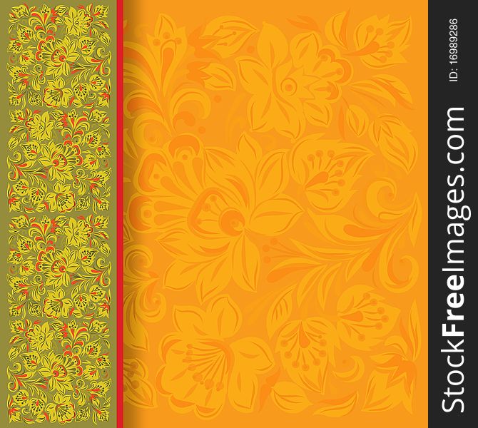 Abstract Background With Floral Ornament