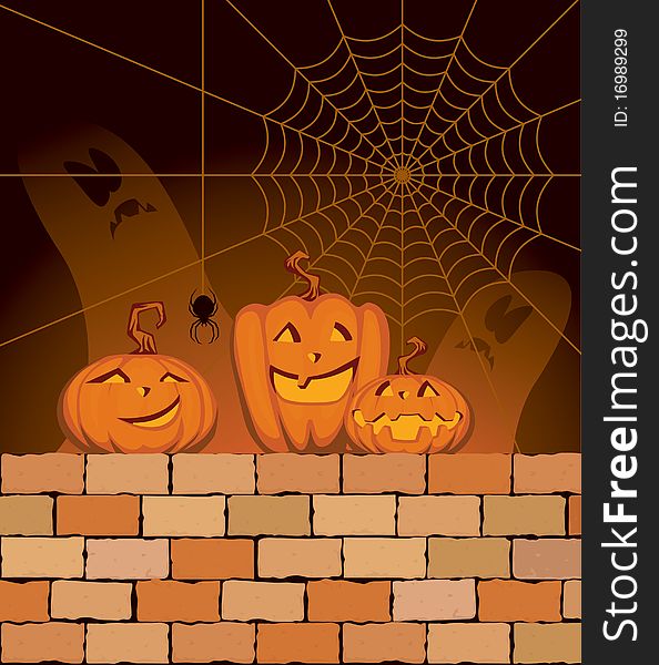 Illustration on the theme of the holiday Halloween. Illustration on the theme of the holiday Halloween