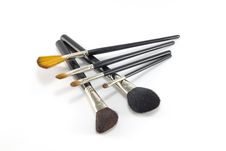 Professional Make-up Brushes. Royalty Free Stock Photo