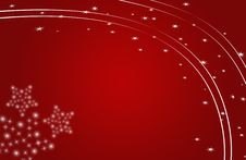 Christmas Card Red, Stars And Flowers Stock Photography Christmas Card Red, Stars And Flowers Stock Photography