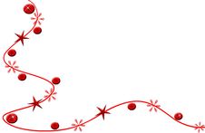 Christmas Card Red, Stars And Flowers Royalty Free Stock Images Christmas Card Red, Stars And Flowers Royalty Free Stock Images