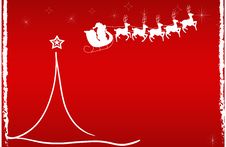 Christmas Card Red, Stars Santa Claus Royalty Free Stock Image Christmas Card Red, Stars Santa Claus Royalty Free Stock Image