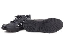 Black Leather Shoes On A White Background Royalty Free Stock Image Black Leather Shoes On A White Background Royalty Free Stock Image