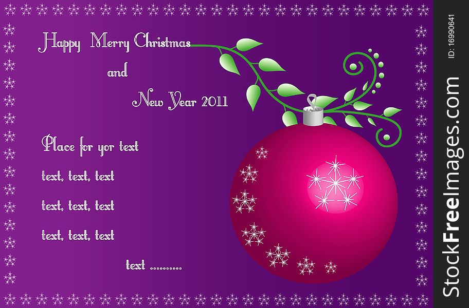 Purple Christmas background, sample for tex, jpg