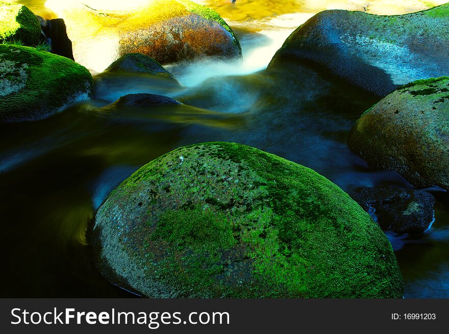 Nice brook on autumn day