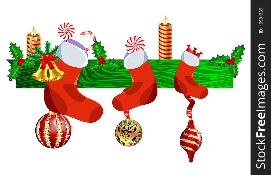 Collection of christmas decorations and gifts