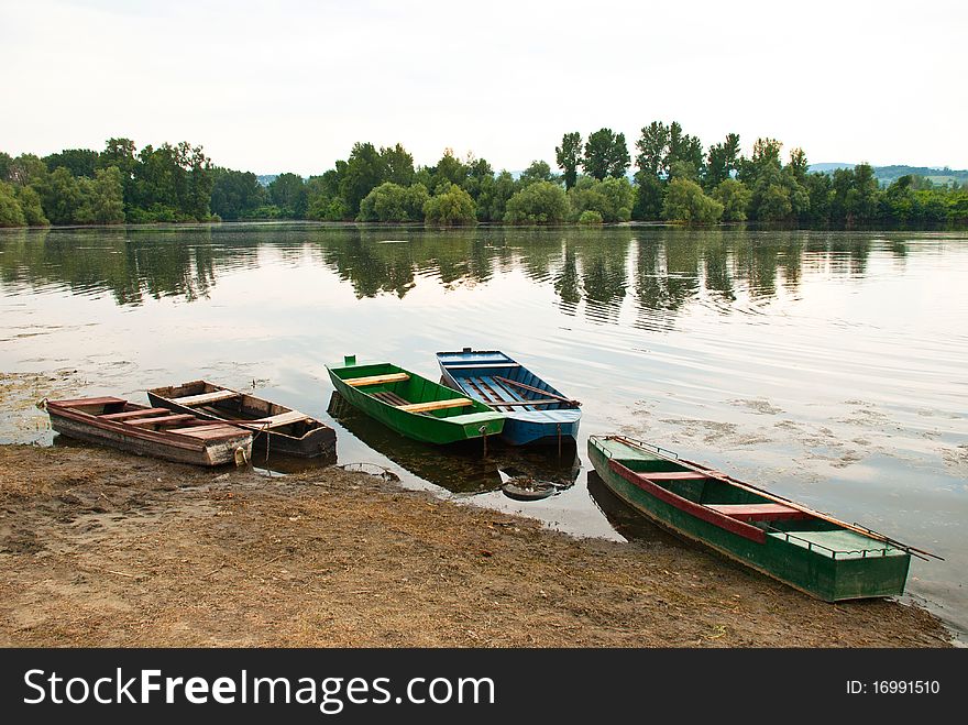 Colorful fishing boats