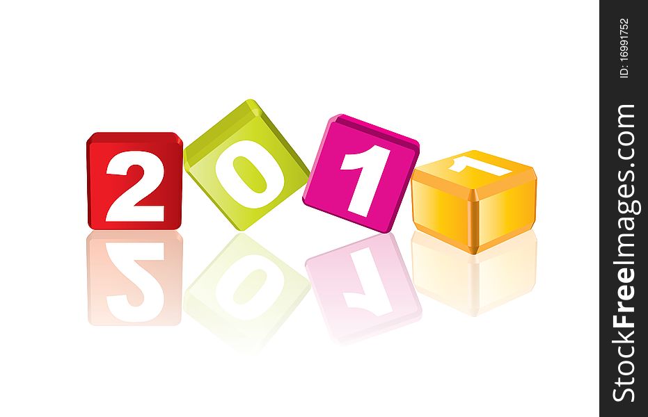 2011 new year in editable  format