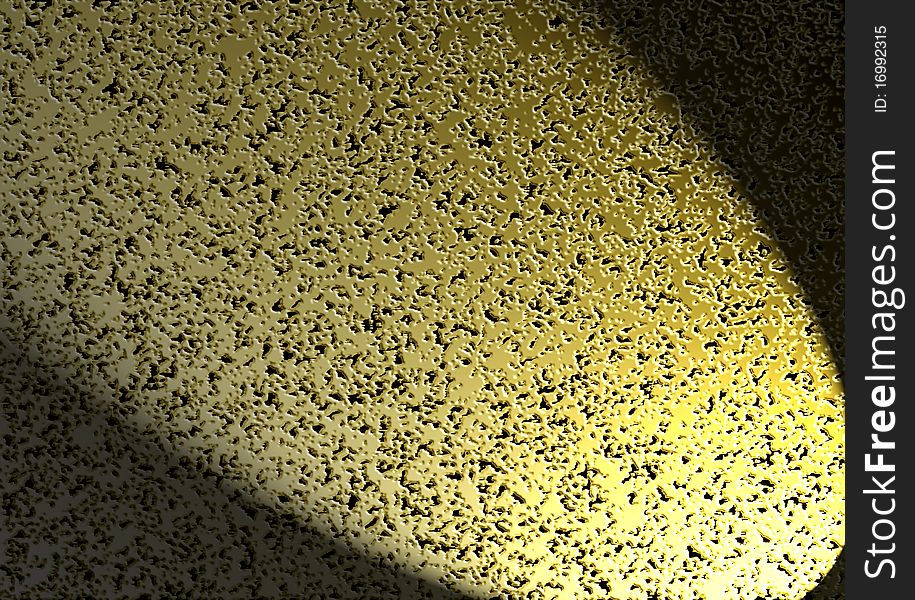 Stone gold Background with illumination from a projector