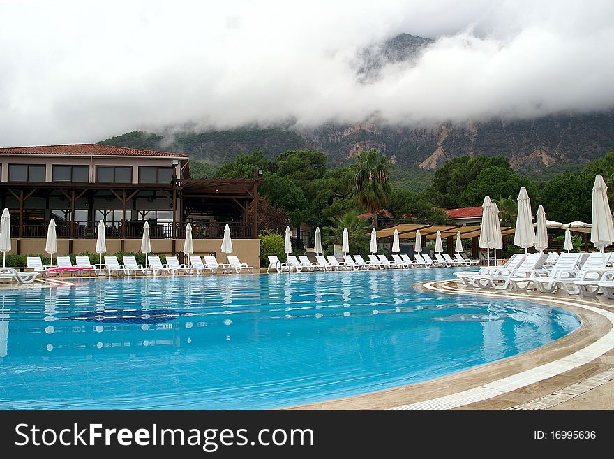 Pool at hotel in Turkey. Pool at hotel in Turkey