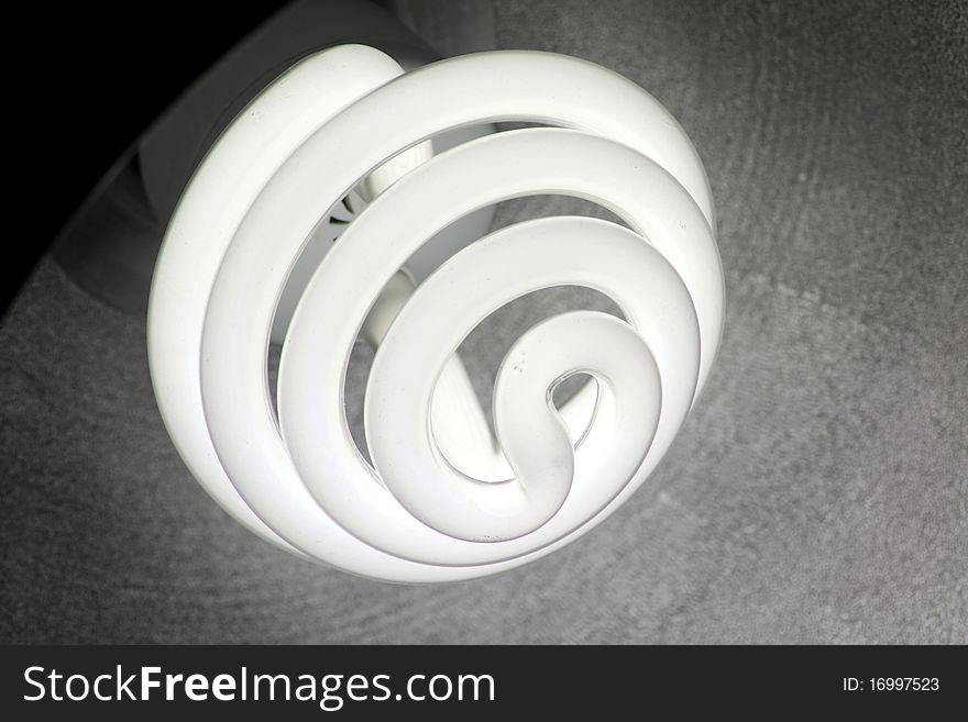 An economic energy saving lightbulb. An economic energy saving lightbulb