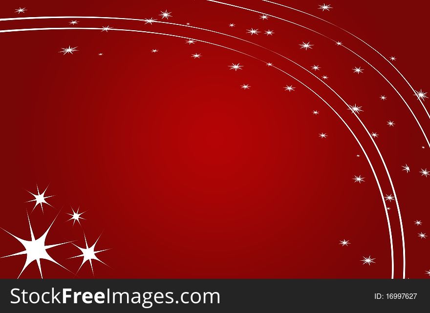 Christmas stars red lines card. Christmas stars red lines card