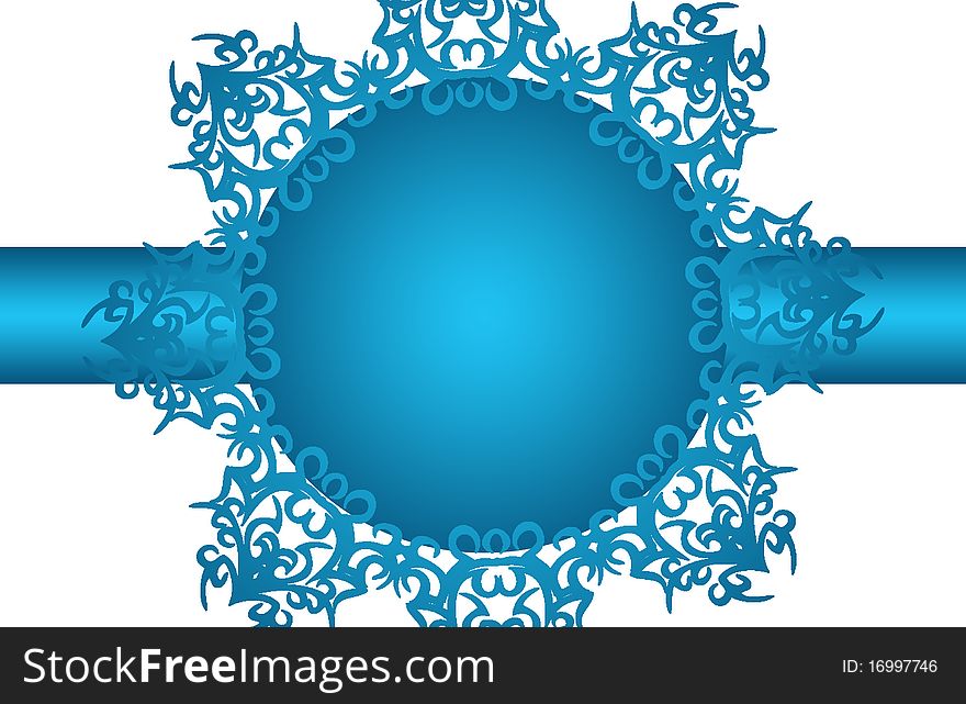 Christmas Card Blue Flowers