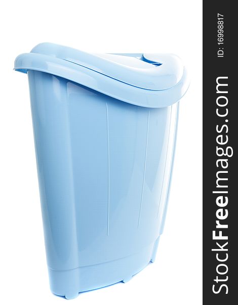 Series. empty recycling bin on white