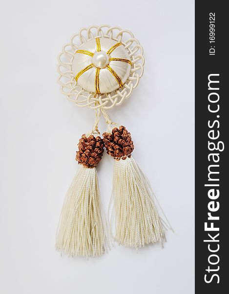 White knot used for decoration. White knot used for decoration.