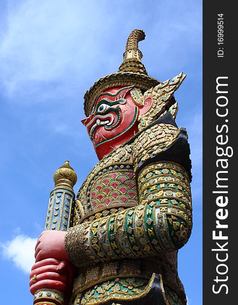 Giant in the temples of Thailand. Giant in the temples of Thailand.