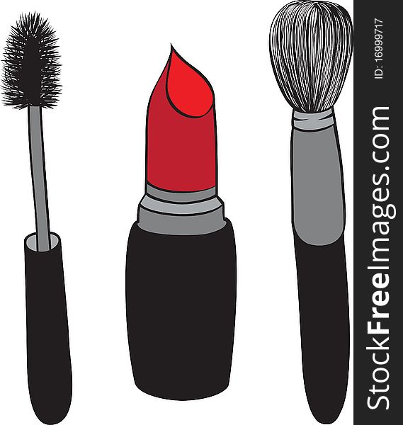 Set Of Cosmetic Objects