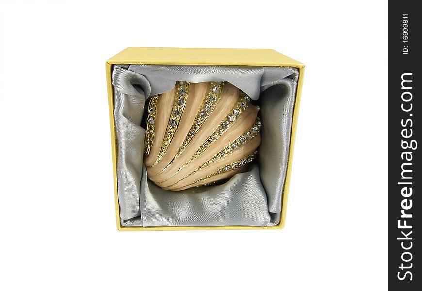 A box for jewelry and decorative seashell. A box for jewelry and decorative seashell