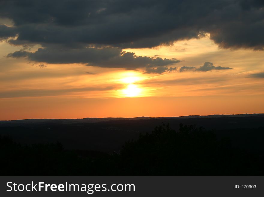 Sunrise over the mountains