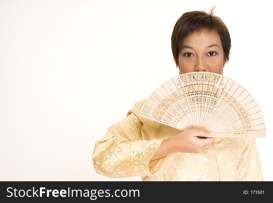 Asian Girl and Fan