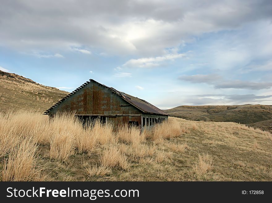 Old industrial building in rural montana