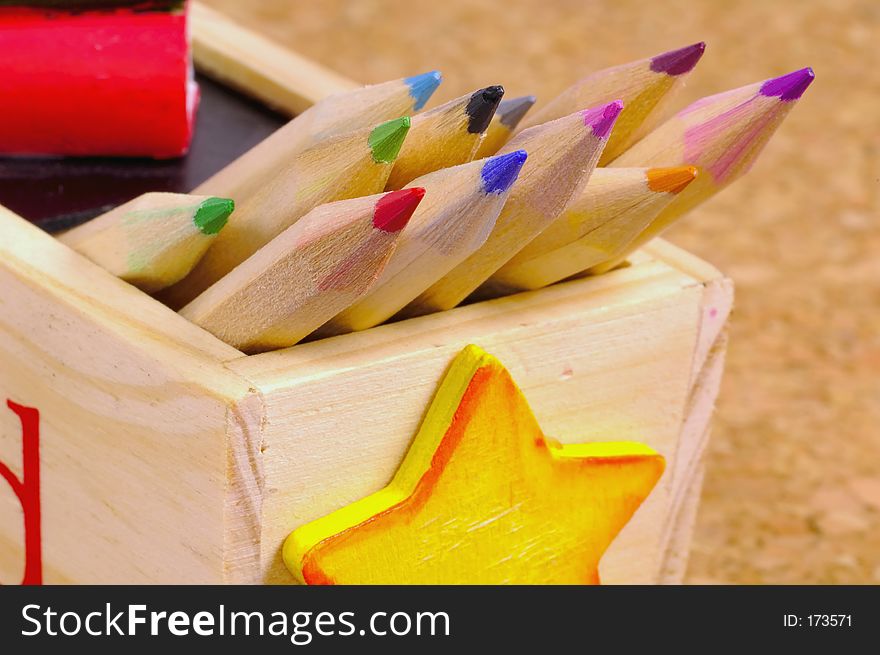 Colored Pencils in a Box. Colored Pencils in a Box