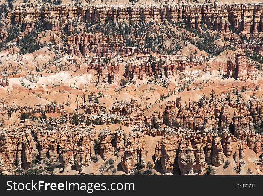 Seemingly endless sandstone hoodoos of Bryce Canyon, Utah.