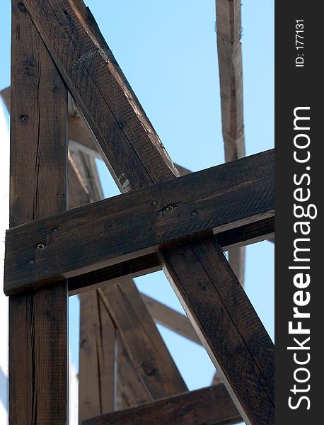 Wooden support beams
