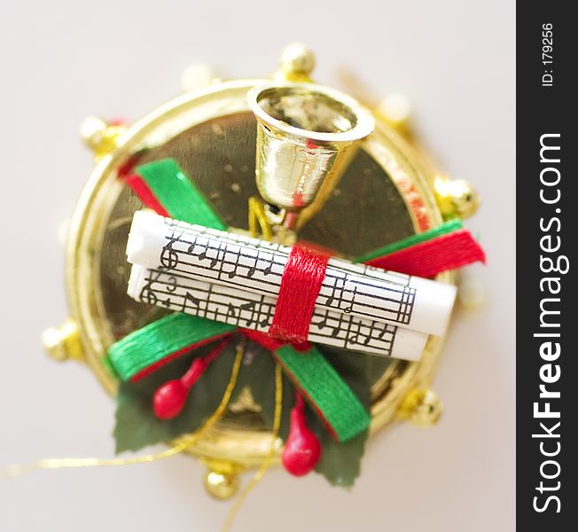 Christmas drum ornament