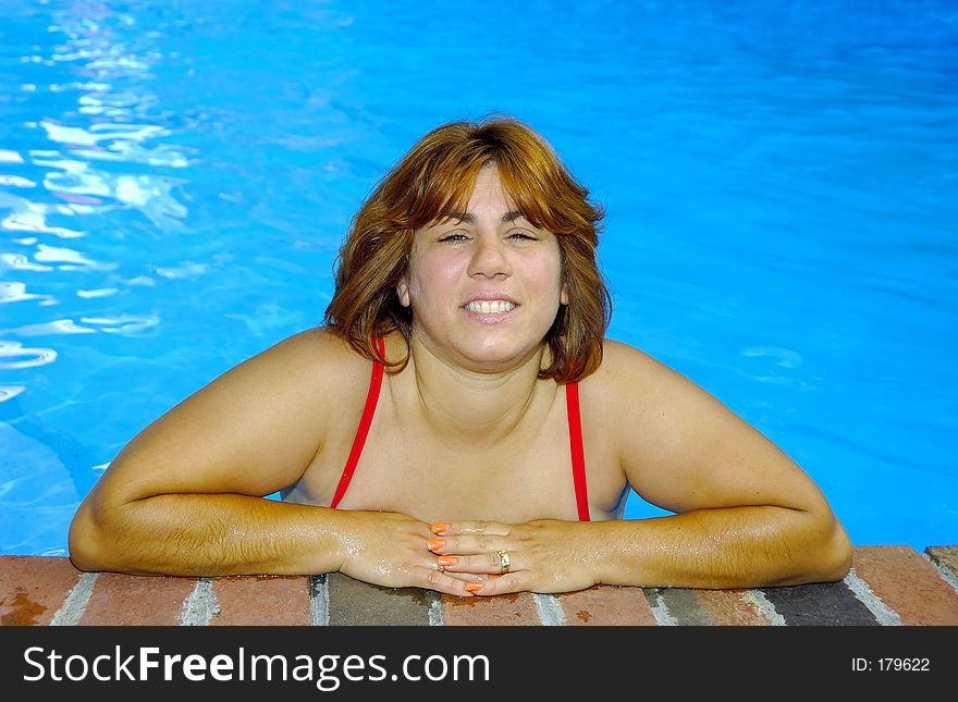 Photo of a Woman In a Pool