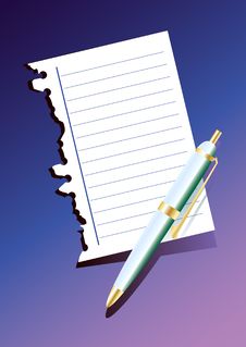 Paper And Pen Stock Image Paper And Pen Stock Image