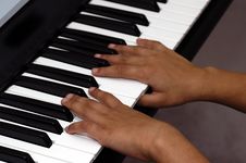 Playing The Piano Royalty Free Stock Photography