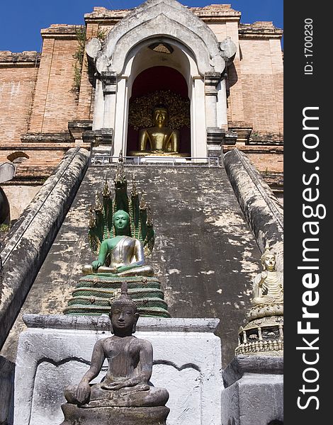 Wat Chedi Luang at Chiang Mai - North Thailand.