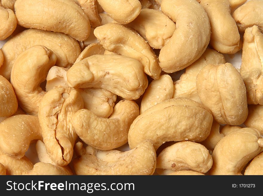Close up of roasted cashews. Close up of roasted cashews