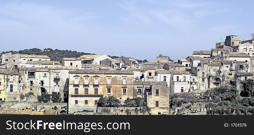 View of Ragusa Superior, Sicily. View of Ragusa Superior, Sicily