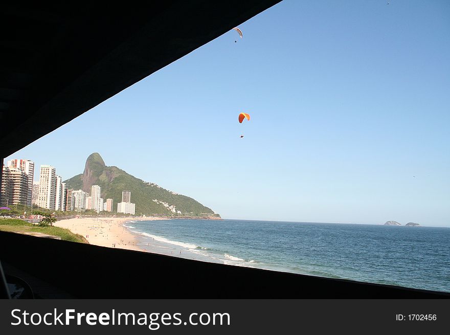 Para-Glider at Sao Conrado, Rio de Janeiro