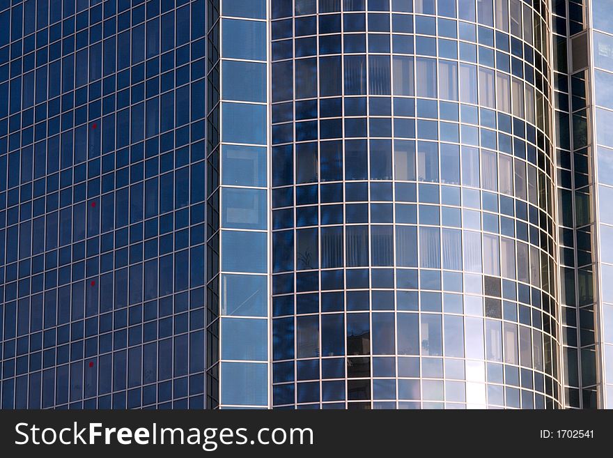 Glass wall of office building texture