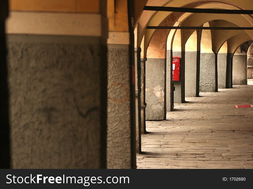 Long arcade street