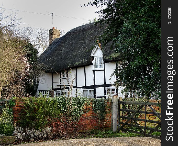 Quaint Timber Framed Thatched Village Cottage in England