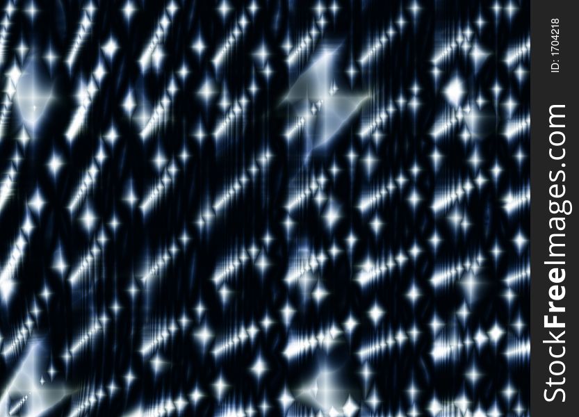 Dark blue background fractal image with white stars and twinkles. Dark blue background fractal image with white stars and twinkles