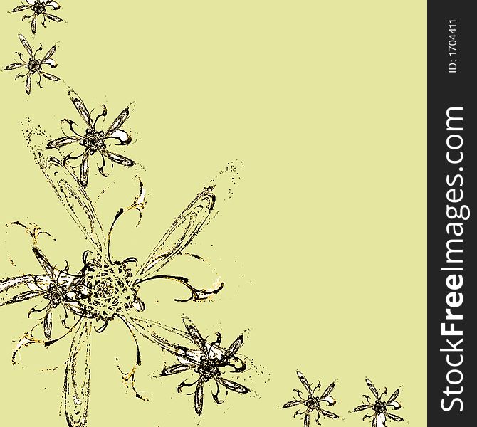 computer generated illustration of beige-color frame
