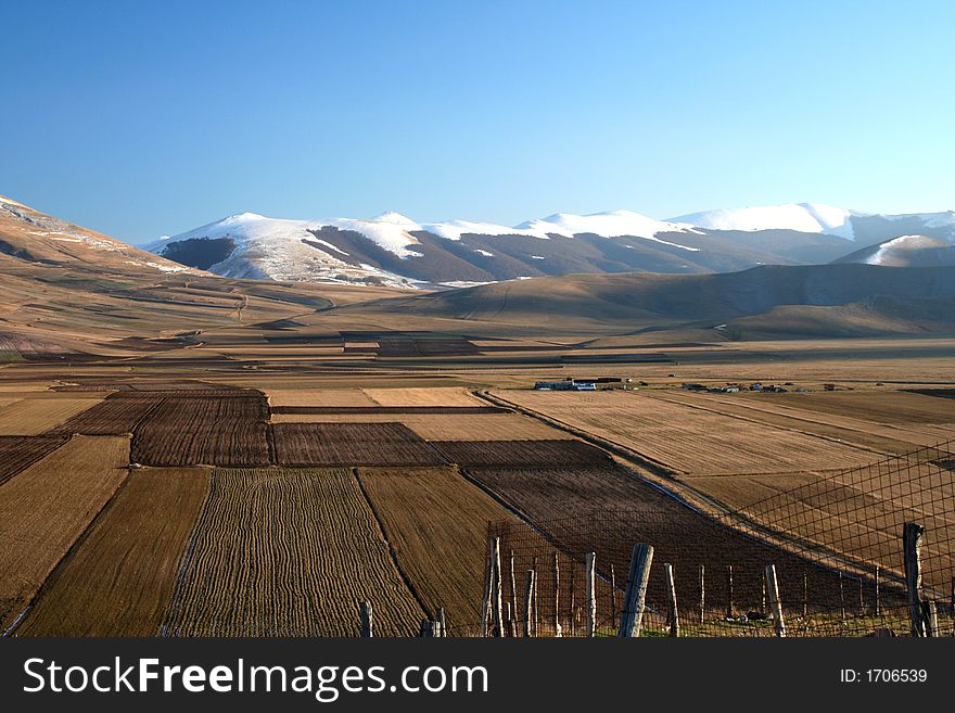 Castelluccio / Mountain And Fields Detail