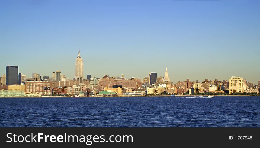 New York City - view from the river. New York City - view from the river