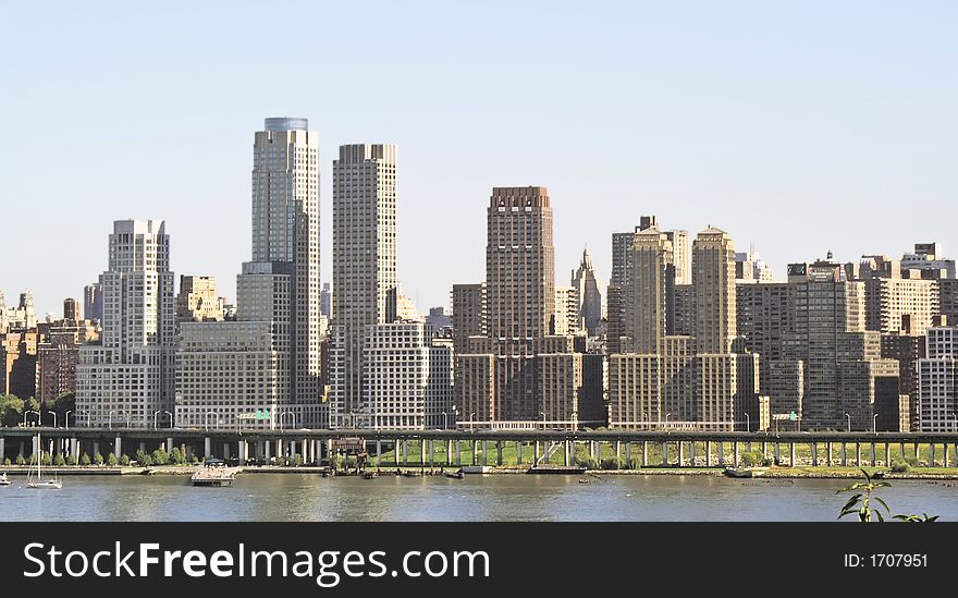 New York City - view from across the river. New York City - view from across the river