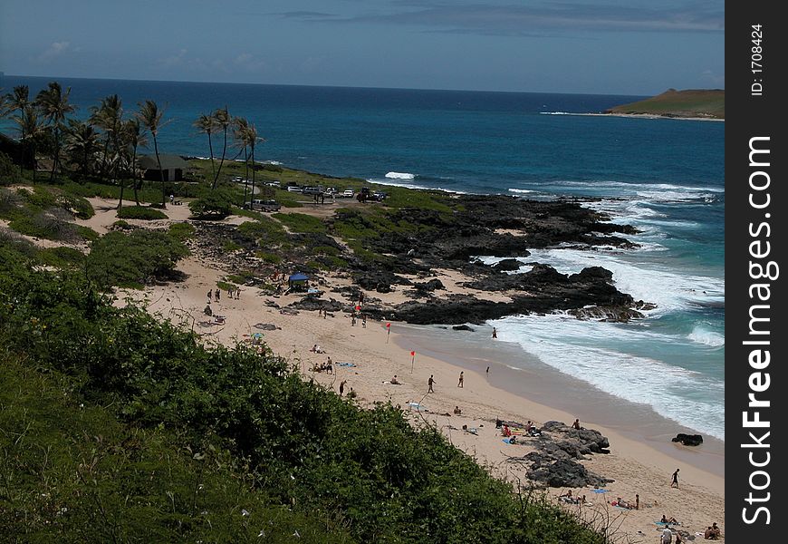 Beach on the west end of the Oahu island in Hawaii. Beach on the west end of the Oahu island in Hawaii